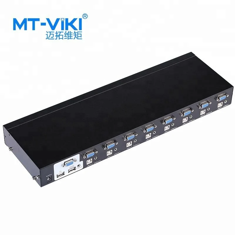 1080P 8 портов Автоматическое Vga стоечный Usb2.0 Kvm переключатель с пультом дистанционного управления