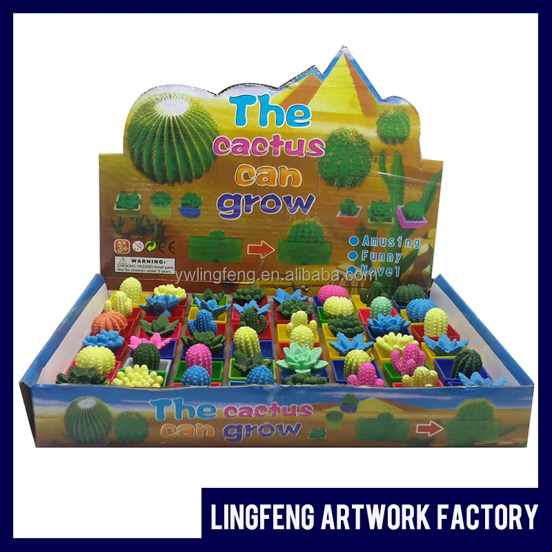
LF-012 linkfun EVA growing cactus shape yiwu toys factory cactus toy 