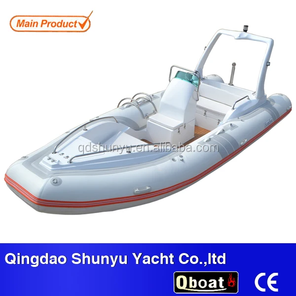CE ORCA Hypalon 5.8m 9 Passengers Deep V-fiberglass Hull Rigid Inflatable Boat With Double Fiberglass Deck
