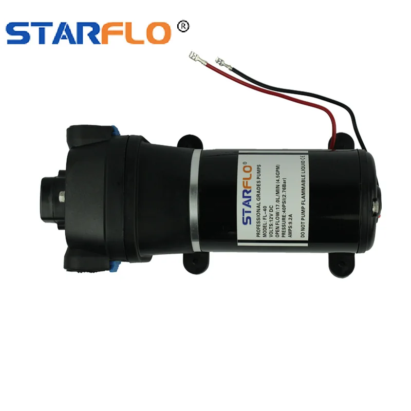 STARFLO FL-40 40PSI 17LPM 12v dc electric high pressure diaphragm mini high flow water pump for RV