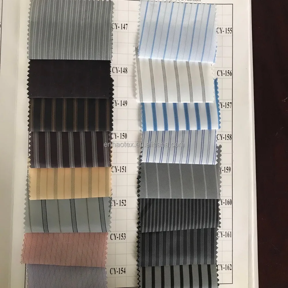 Polyester Taffeta Sleeve Lining fabric Yarn-dyed Strips Fabric