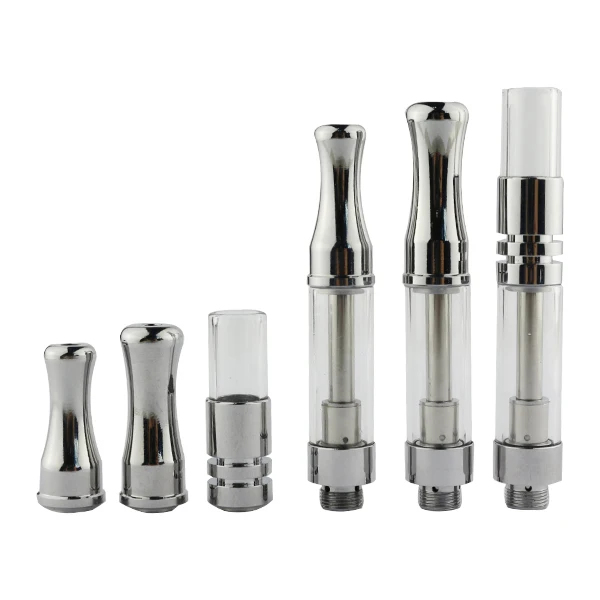 
 Классическая керамическая катушка, толстый масляный распылитель, 1 мл, бессвинцовый металлический капельный наконечник, масляный испаритель cbd с пластиковой трубкой в упаковке  