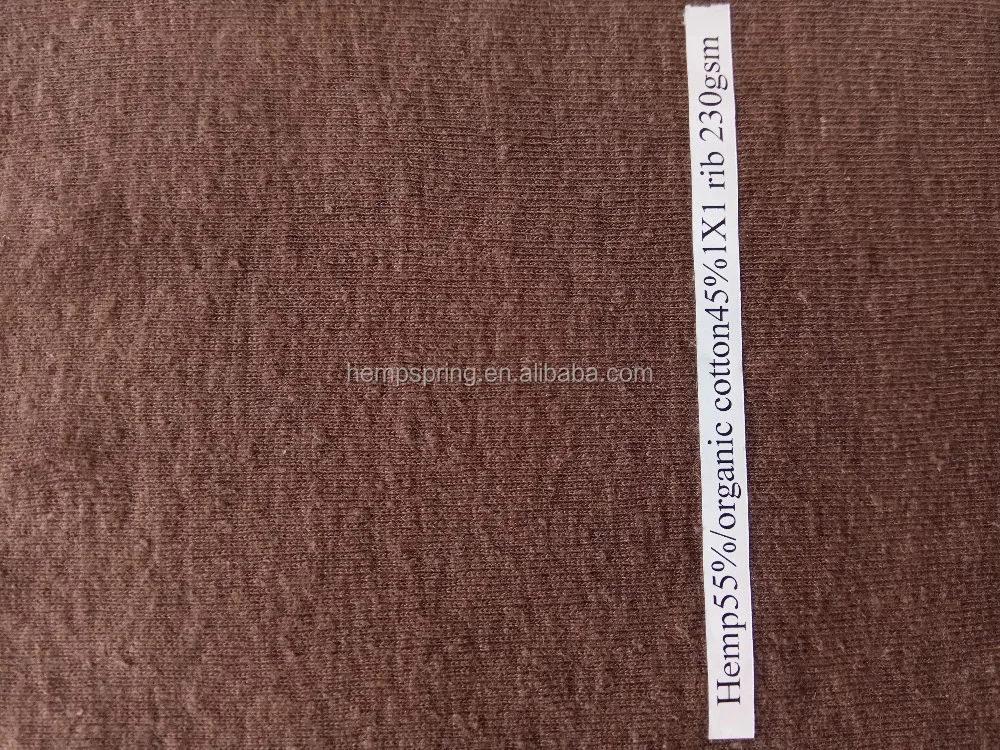 Оптовая продажа, ткань в рубчик 1X1 из конопляного органического хлопка и спандекса