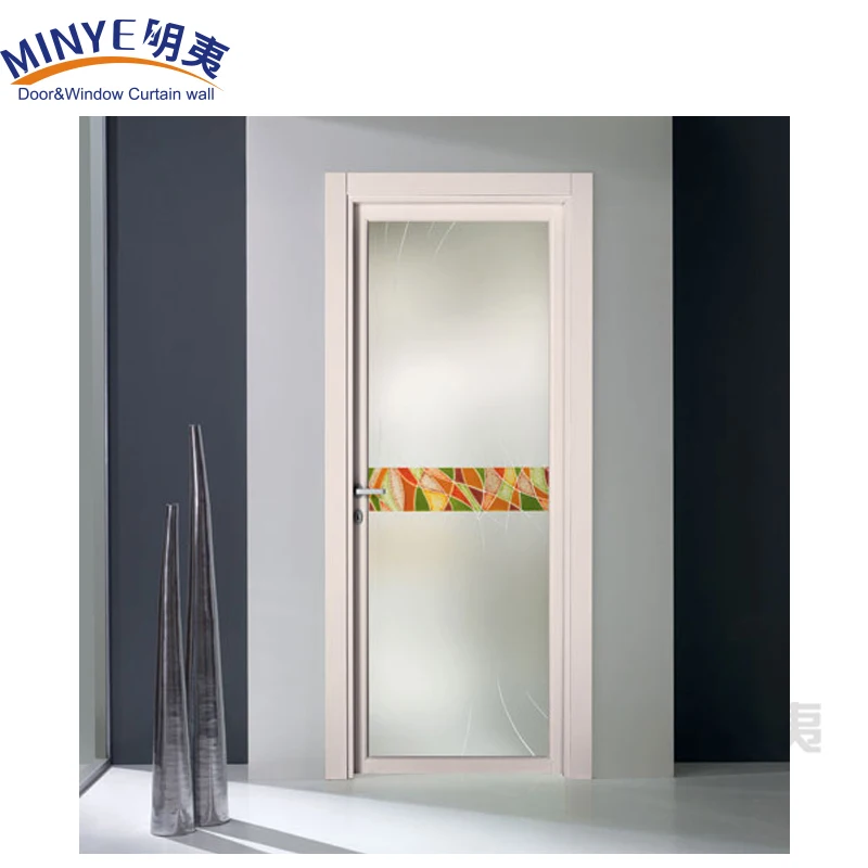 decorative PVC glass door PVC bathroom door interior