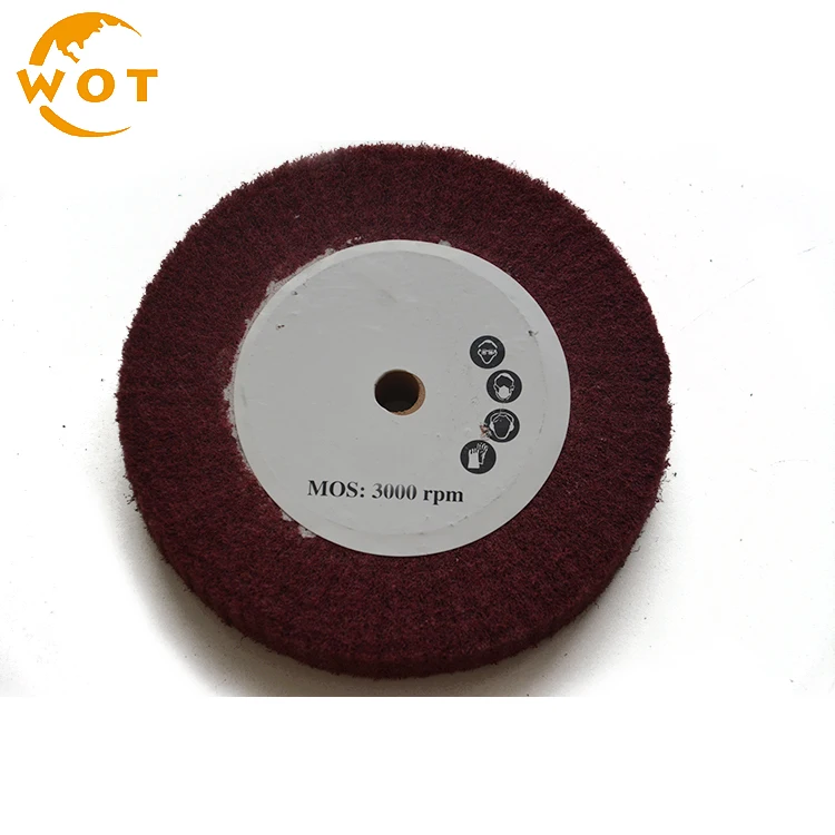 Высокое качество нейлон Полировка Круглый колеса нетканые лоскут колеса для дерева