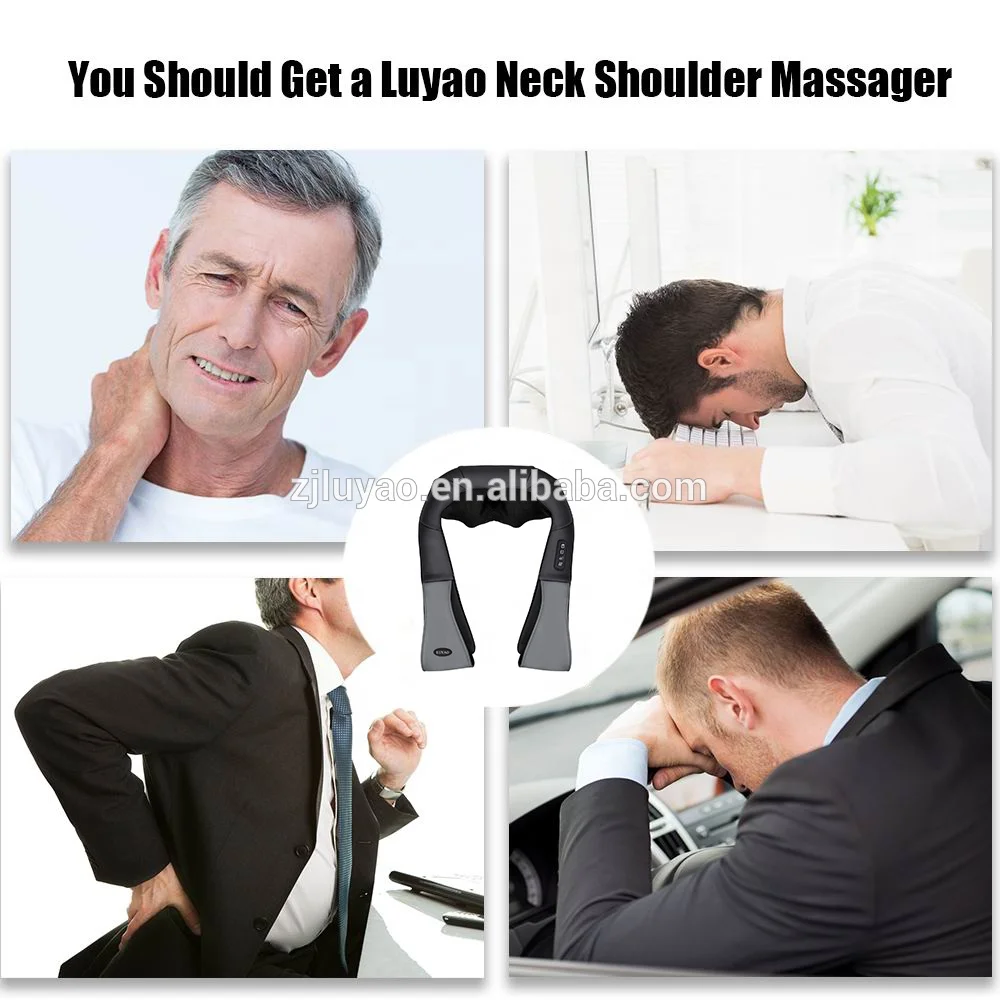 Luyao Amazon best seller 4D roll deep tissue shiatsu neck shoulder machine massager
