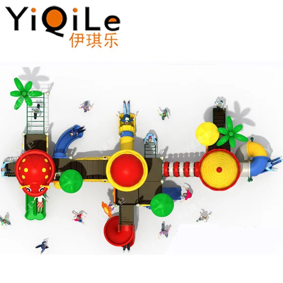 Hot Sale Amusement Park Items Used Plastic Playground Slide Outdoor Playground Children