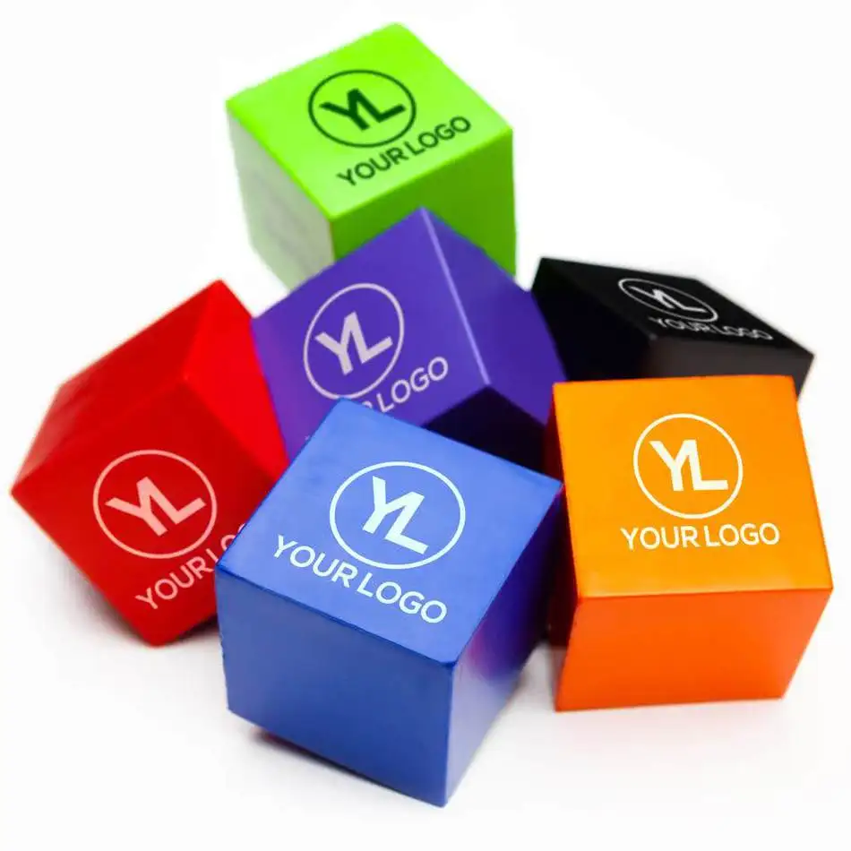 
Оптовая продажа, дешевый напечатанный логотип, высококачественный кубический антистрессовый мяч для рекламы  (62166183143)