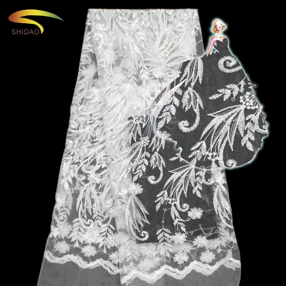 high quality cheap guipure dress white soft net 3d flower milky yarn lace fabric for girl