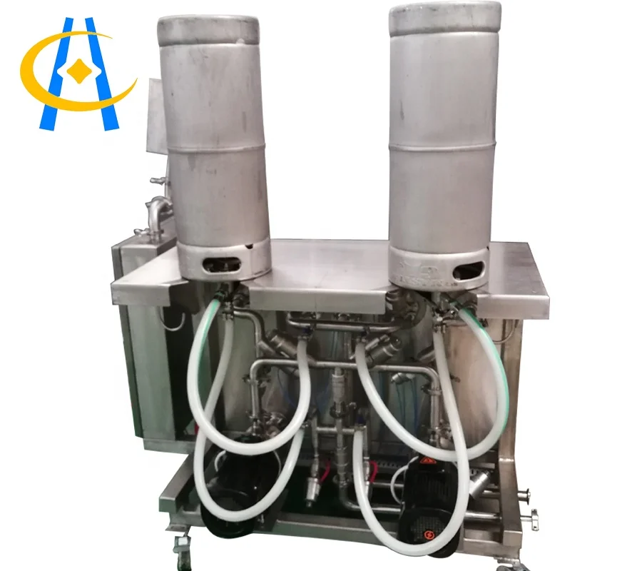 
Shanghai High Quality double heads semi-Automatic Beer Washing Machine 