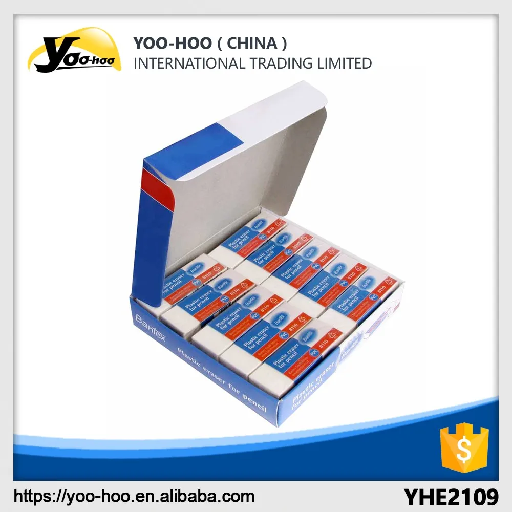 Office White TPR rectangle eraser