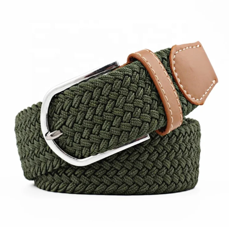 Quality Polyester Stretch Braided Woven Elastic Knitted Belt for Jeans