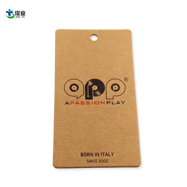 Рекламная акция, коричневая крафт-бумага, бесплатный дизайн, индивидуальная печать, цена, подвесные бирки, упаковочные этикетки