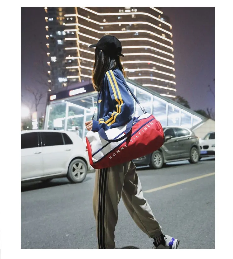 
Packable Sports Gym Bag with Wet Pocket & Shoes Compartment Travel Duffel Bag 