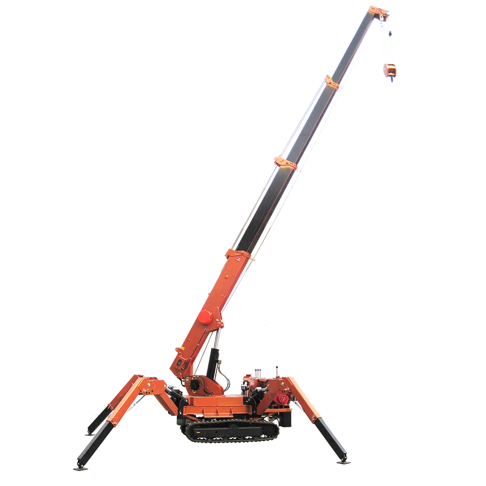 Эскорт кран тип мини-паук кран с Fly Jib анти-наконечник над сигнализацией