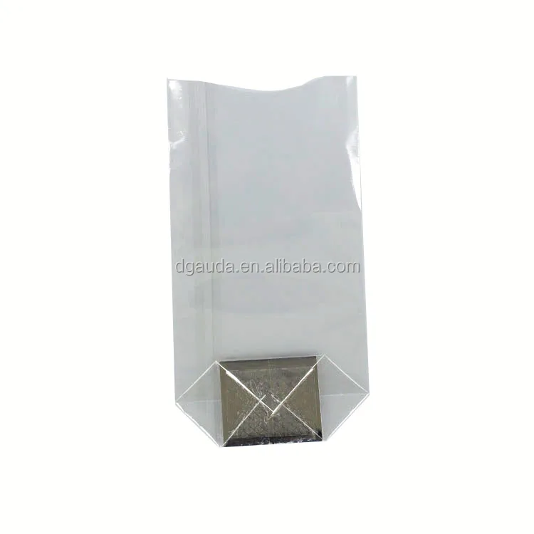 
cellophane round bottom gusset clear opp plastic square block flat bottom bags 