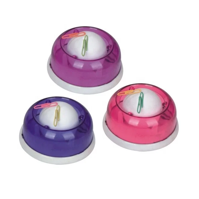 Round shape promotional plastic magnetic paper clip dispenser