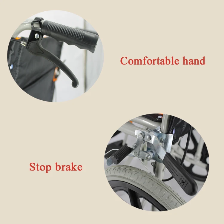 China Factory Rehabilitation Therapy Drive Medical Manual Wheelchair & Transport Chair