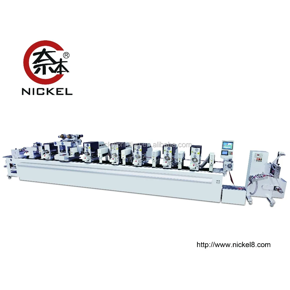 300mm intermittent semi rotary PP sticker label printing machine
