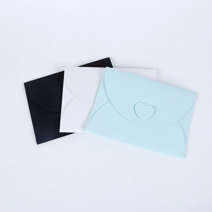 normal style gold foil logo matt black envelope with custom logo