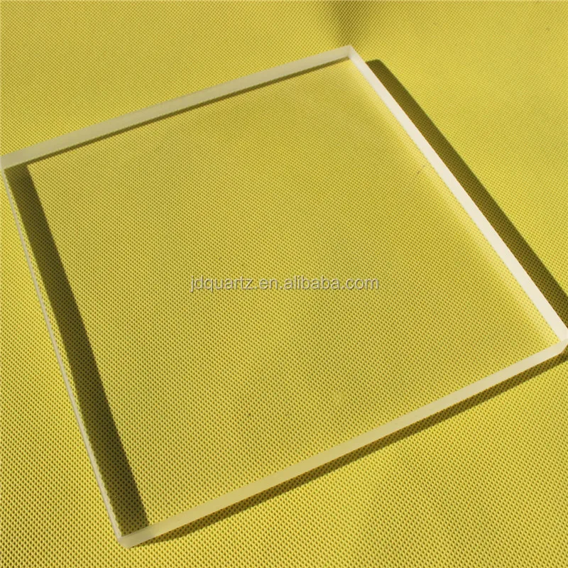 Clear round quartz glass sheet
