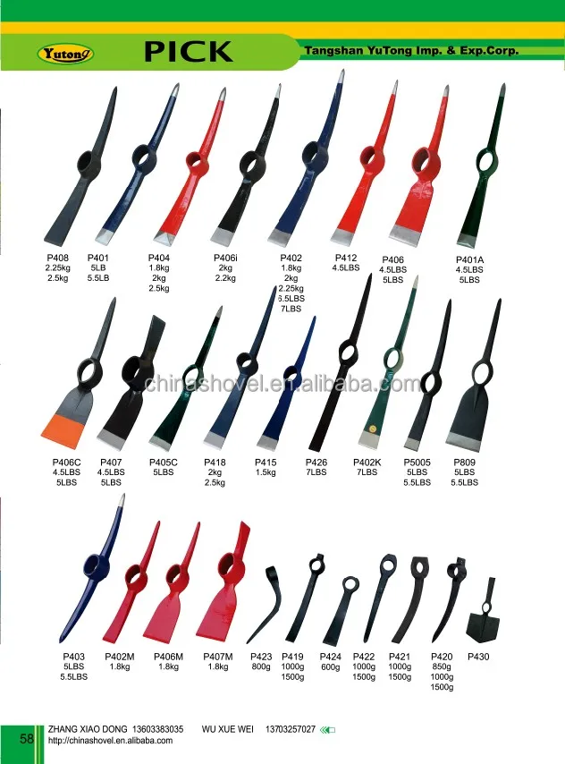  Страница 58 различные виды стальных головок