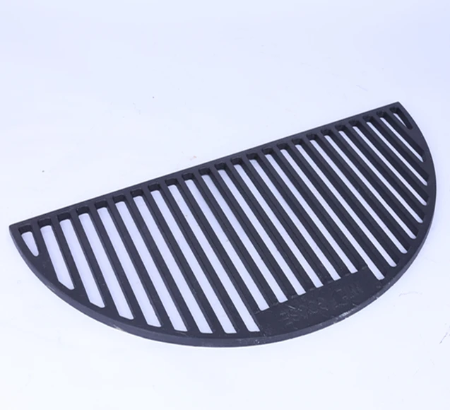 22inch half moon cast iron cooking grid used for kamado bbq grill