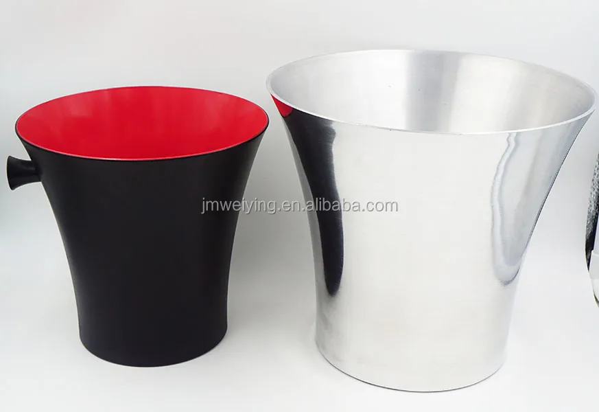 Silver Stainless Steel Ice receptacle Buckets Wine Beer barrel container Champagne Cooler decorative ice Bucket