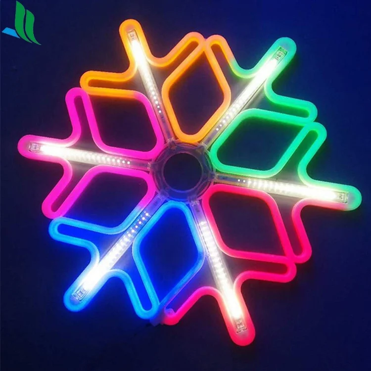 Holiday Lighting Neon Material LED Acrylic Snowflake for Xmas Decoration