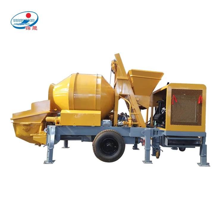 Diesel self loading beton mixing concrete mixer with pump