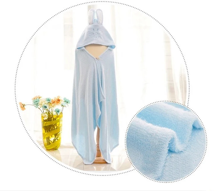 China Manufacturer Hot Selling Soft  Water Absorption Cartoon Custom  Bamboo Fiber Baby Bathrobe Cloak Cape Bath Towel with Hood