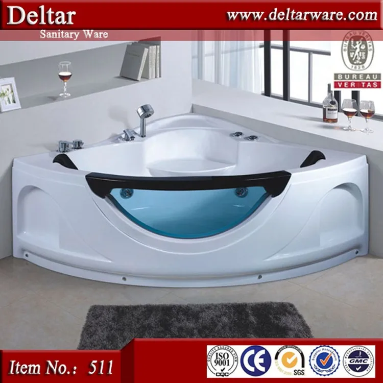 Bathroom Corner Double Bathtub with tv Two Person Indoor Bath Tub