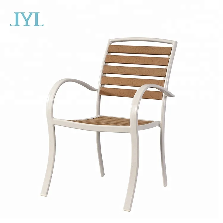 low price aluminum wpc  outdoor chair plastic wood teak garden chair