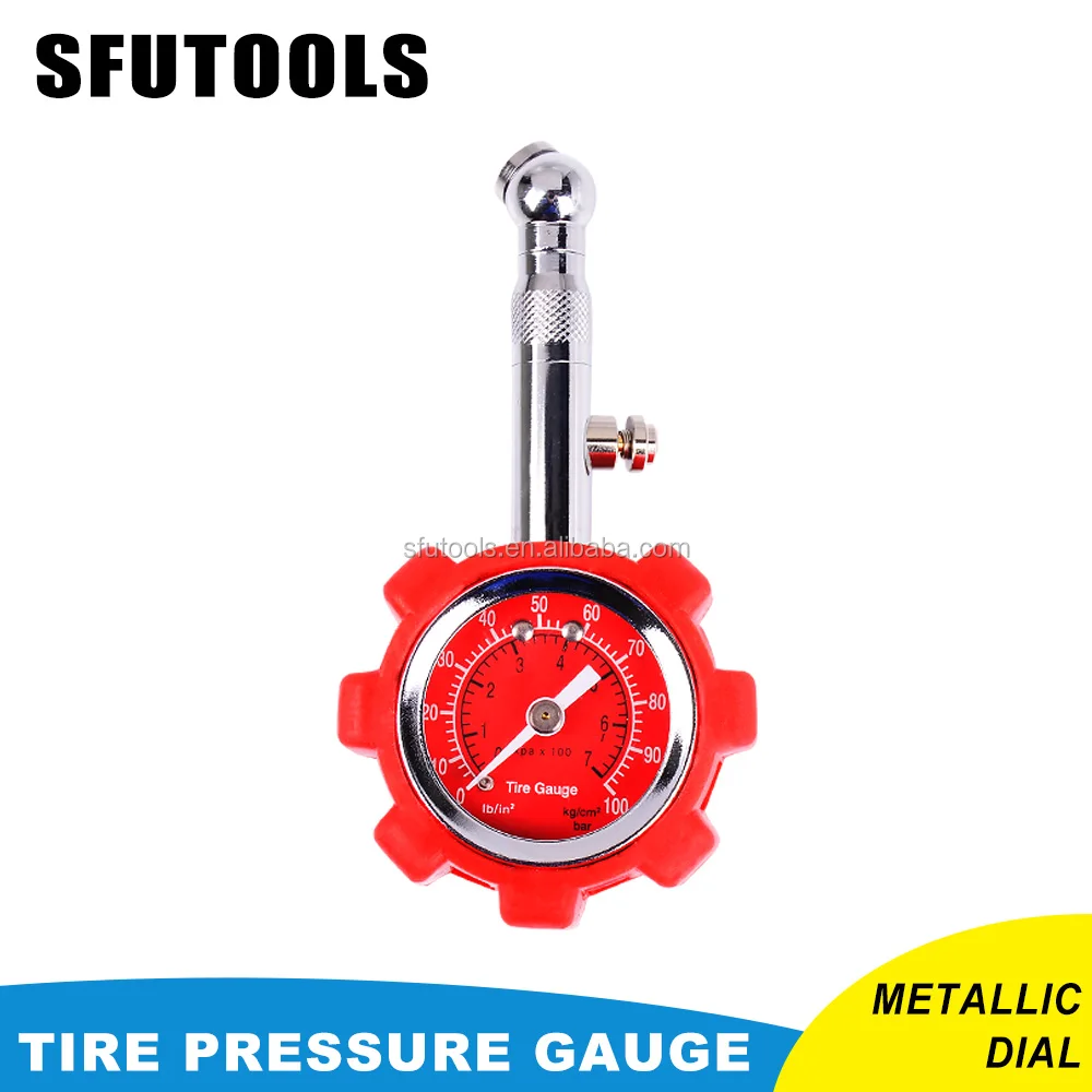Sfutools шин Манометр 100 фунтов/кв. дюйм-точная и тяжелых воздуха шин манометр для автомобиля Грузовик Мотоцикл Велосипед