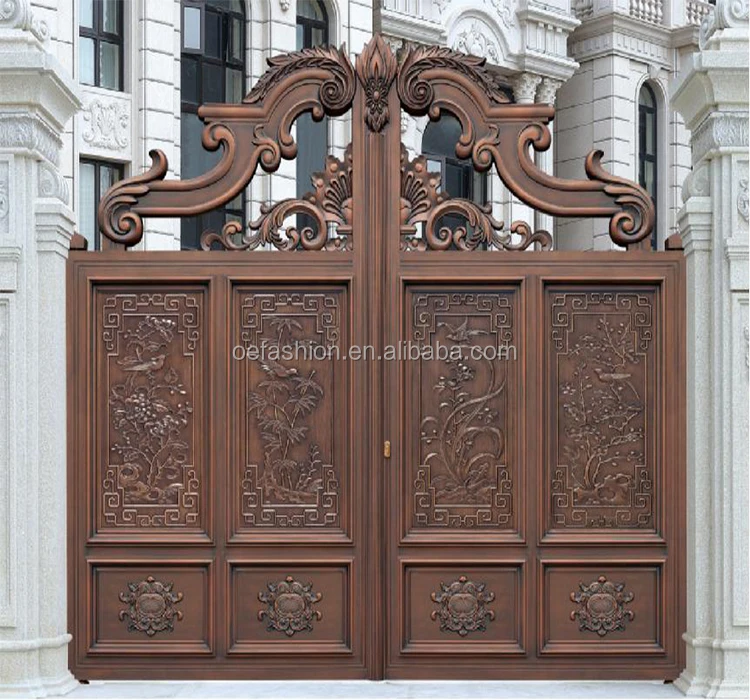 OEFASHION Classical High Quality Main Steel Luxury Iron Entrance Door