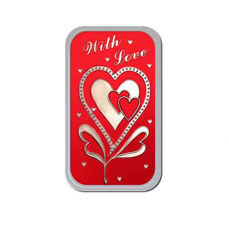 china suppliers new year personalised novelty commemorative double die zinc alloy metal gold clad metal ingot