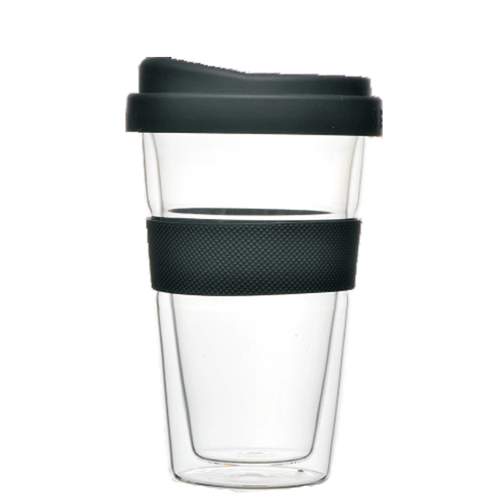 
Reusable coffee tea cup tumbler glass 