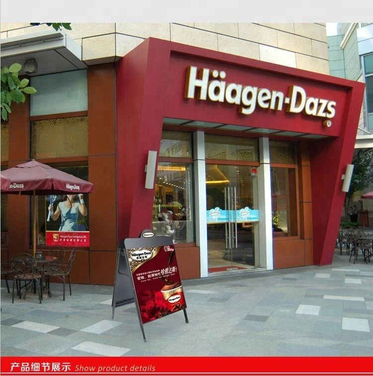 
Outdoor windproof double-sided iron A frame poster vertical billboard kt board display stand 