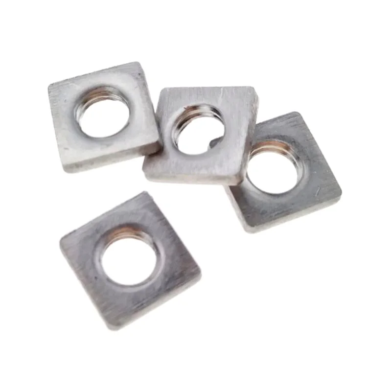 
Custom Stainless Steel Thin Square Nuts for Screws M5 , Fastener Standard DIN 562 