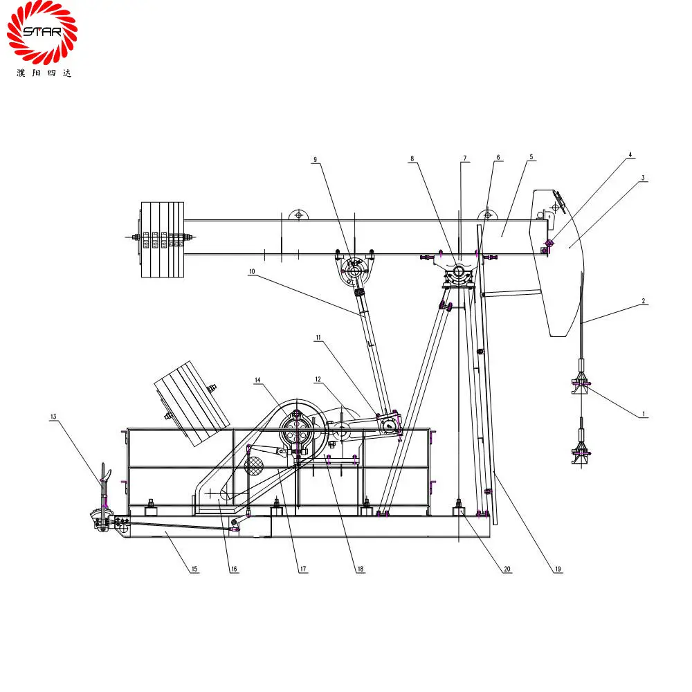 
Factory directly supply oilfield pumping unit 