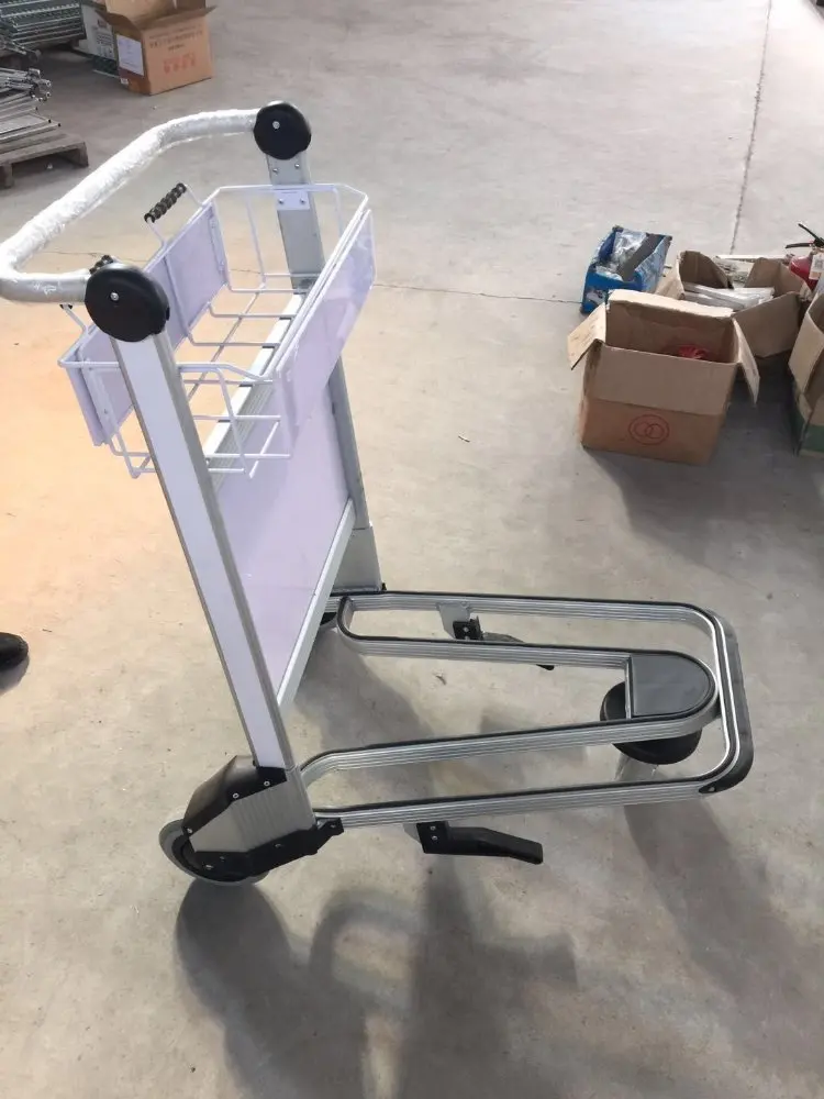 250 кг алюминиевая ручная Тормозная тележка для пассажиров в аэропорту