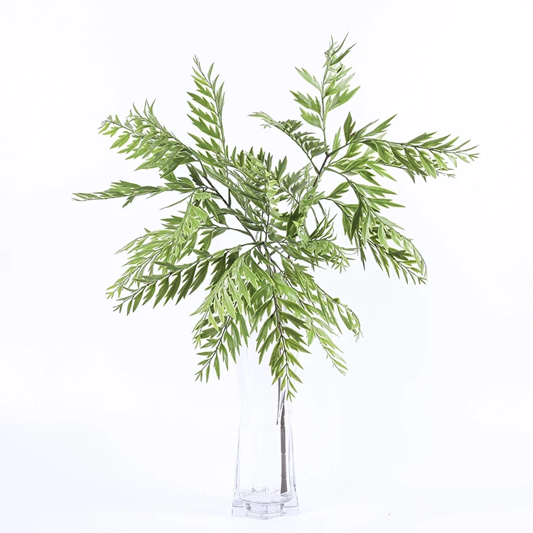 Customization New arrival living room decoration artificial plastic palm leaf bush