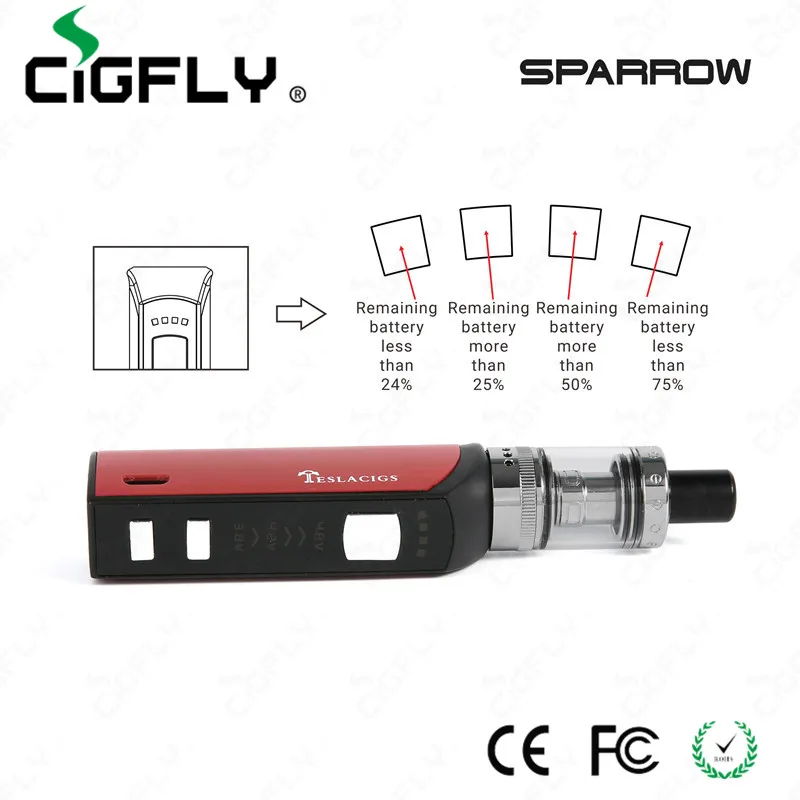 
2017 Newest box mod Teslacigs Sparrow 24w Box Mod 