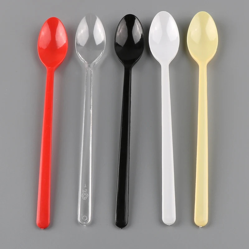 JBelle Long 183mm Long Handle Soda Disposable Hard Plastic Spoon