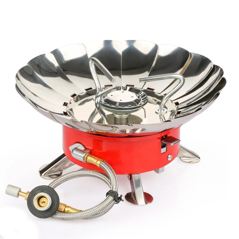 backpack tactical Portable Collapsible Lotus Windproof Outdoor Backpacking Gas Camping Stove