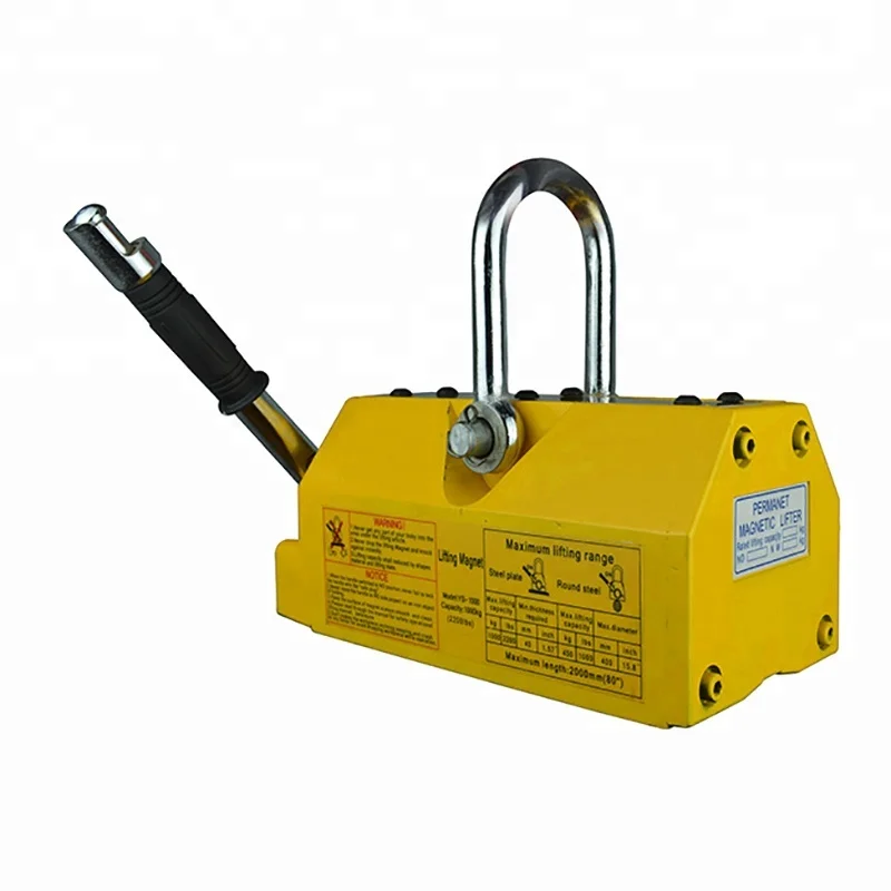 500kg 600KG 1ton 2 ton Lifting permanent magnet portable crane Hoist Steel Plate magnetic lifter