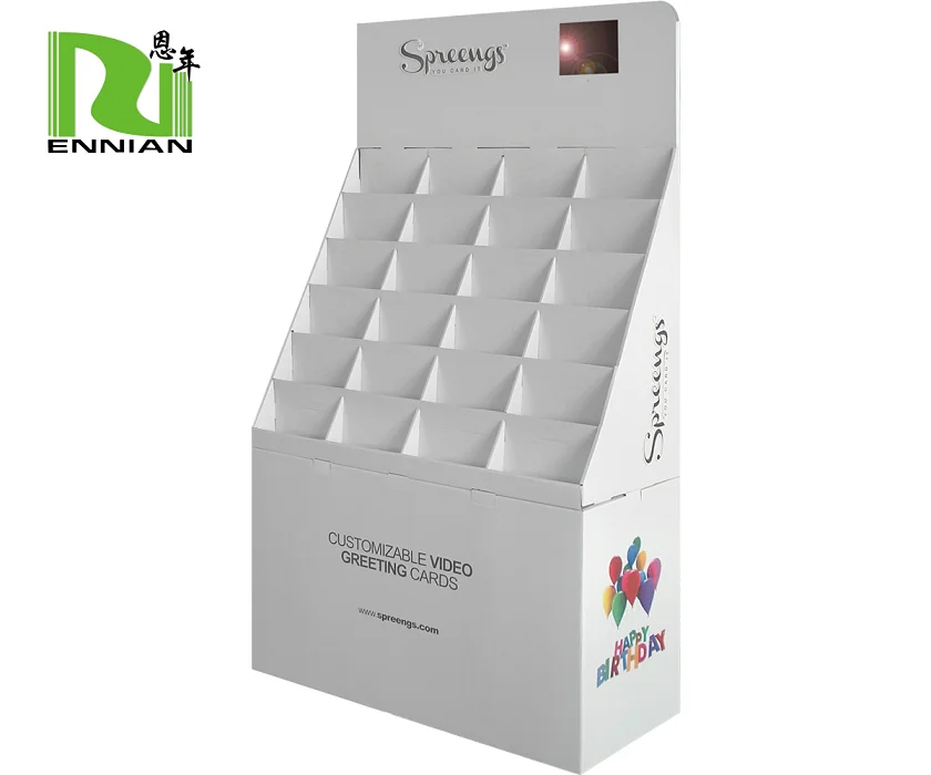greeting cards retail display rack, cards shelf display stand ,supermarket shelf cardboard floor display