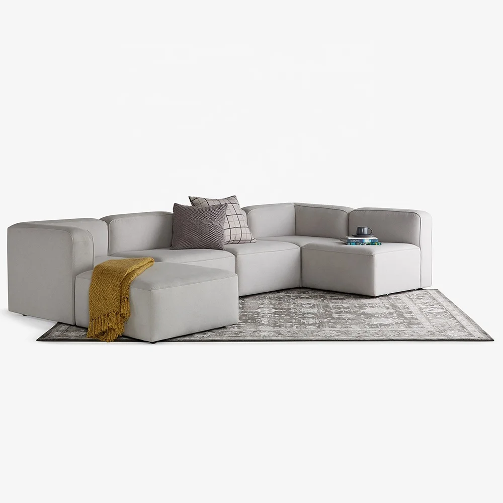 Foshan fashion comfortable chaise lounge living room furniture combination sofa