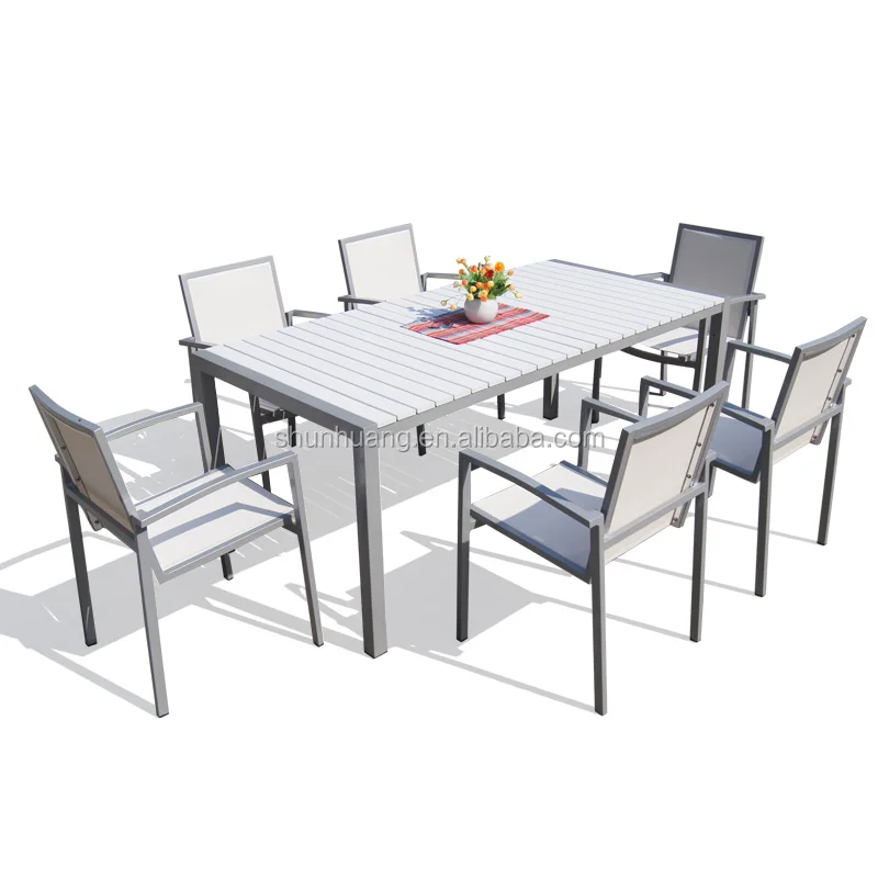 high quality waterproof outdoor furniture chair garden dining sets aluminum chairs