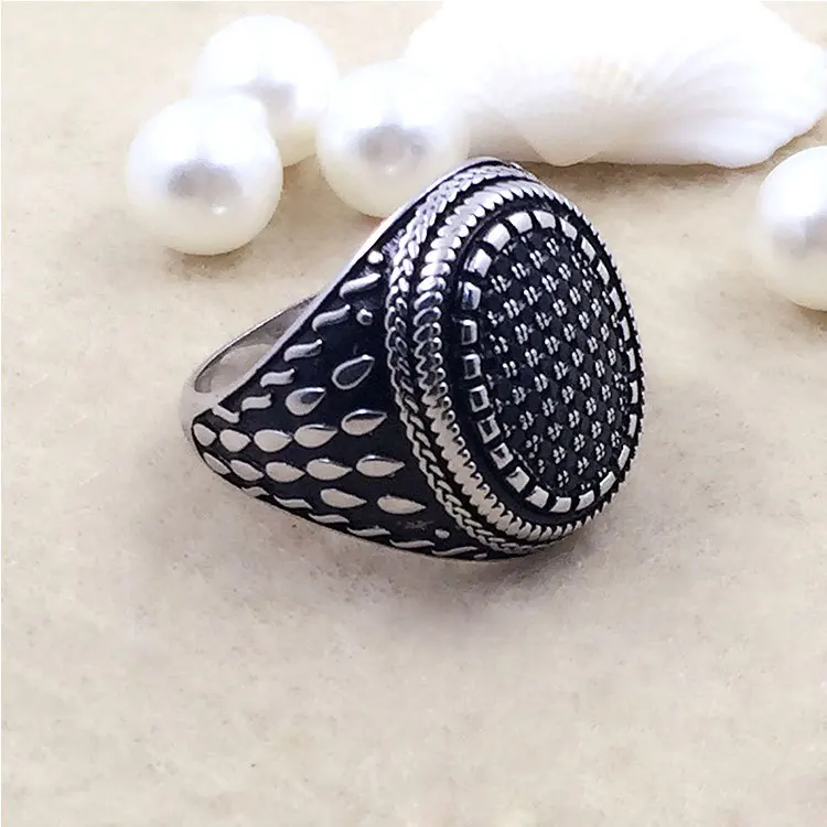 Hotslae turkish men ring designs 925 thai silver rings